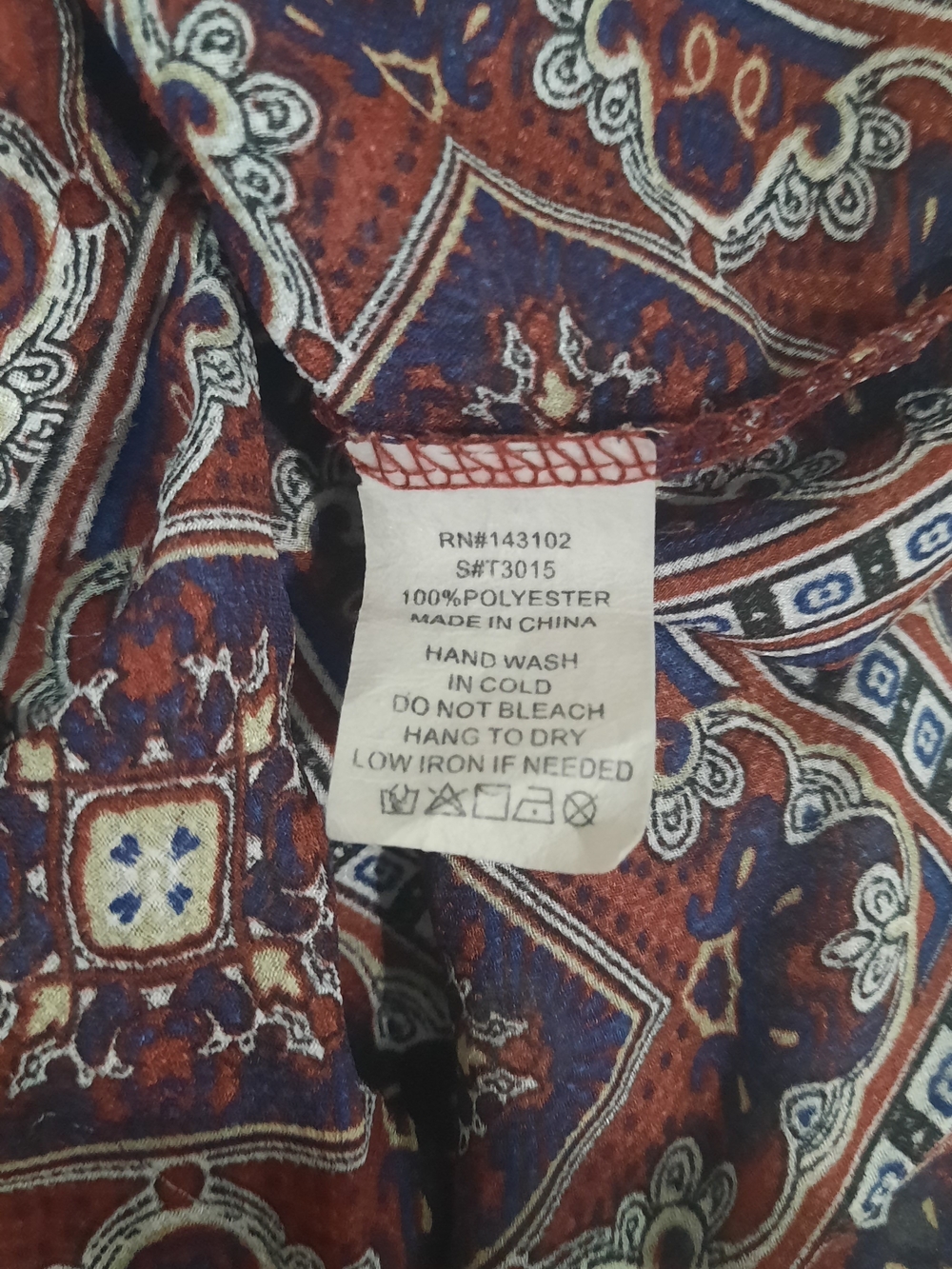 H&M Sheer Patterned V-Neck With Long Bell Sleeves Top - Picture 9 of 9